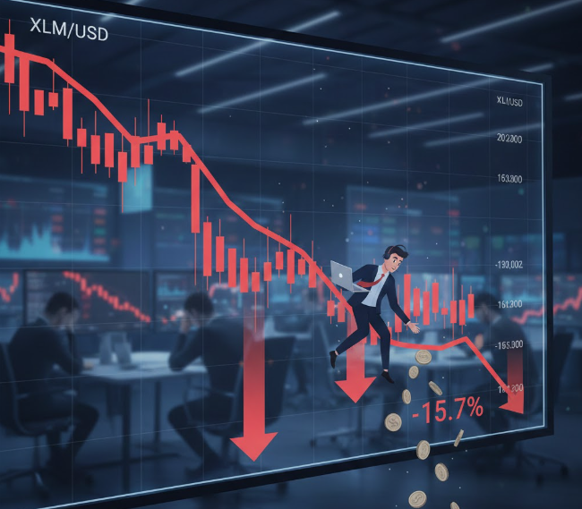 Stellar (XLM) trượt xuống dưới mốc 0,22 USD khi áp lực bán gia tăng rõ rệt