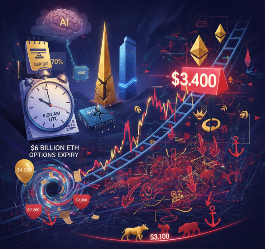 Giá Ether chịu áp lực khi đợt đáo hạn quyền chọn trị giá 6 tỷ USD sắp diễn ra