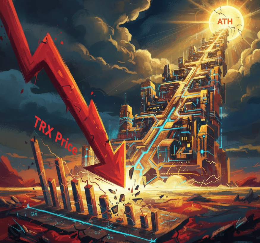 Giá TRX đối mặt với đợt giảm mạnh nhất trong quý 4 bất chấp hoạt động TRON Network đạt ATH