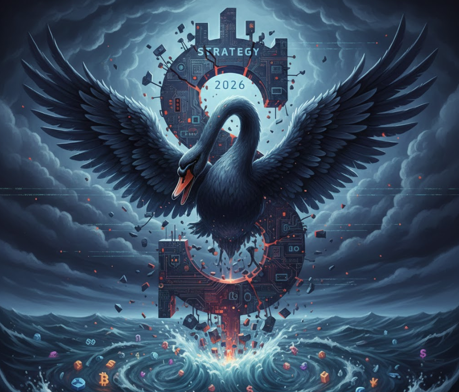 Vì sao Strategy sụp đổ có thể là “Thiên nga đen” tiếp theo của tiền điện tử vào năm 2026