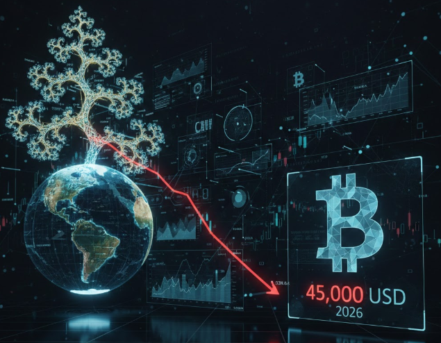 Mô hình fractal dự báo Bitcoin giảm xuống 45.000 USD vào 2026