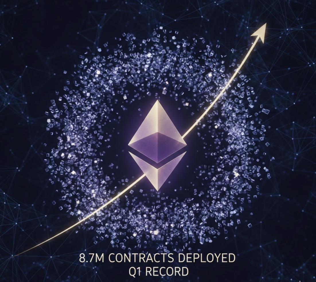 Ethereum âm thầm lập kỷ lục: 8,7 triệu hợp đồng được triển khai chỉ trong một quý