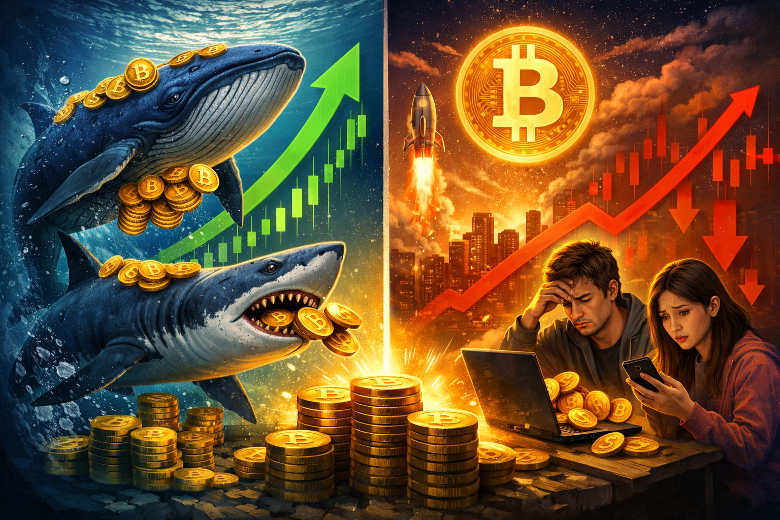 Santiment: Triển vọng Bitcoin lạc quan khi cá voi hấp thụ lực bán của nhà đầu tư nhỏ lẻ