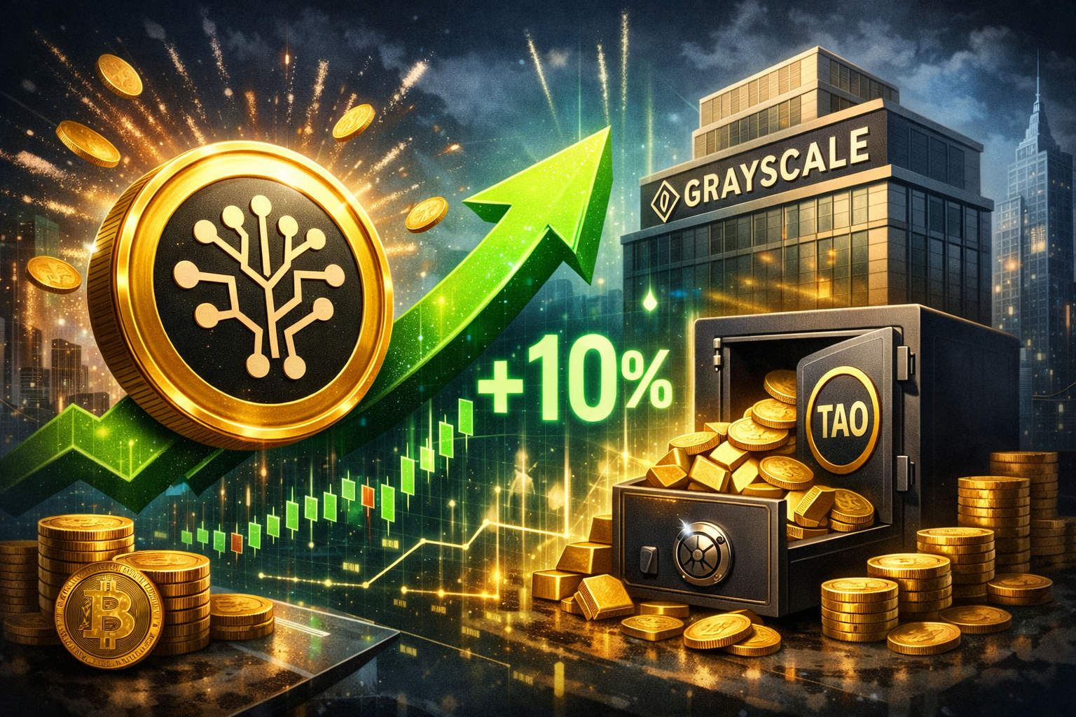Giá Bittensor tăng 10% sau khi Grayscale chính thức công bố TAO Trust