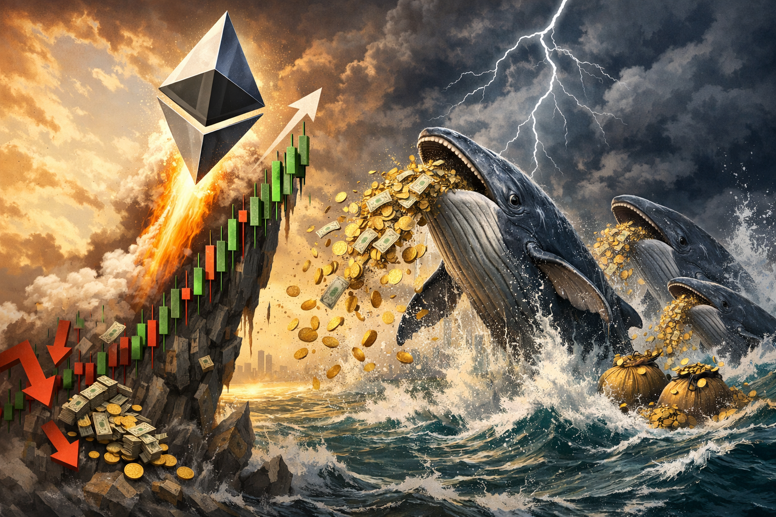 Đà tăng của Ethereum đối mặt với áp lực sau khi cá voi bán ra 970 triệu đô la