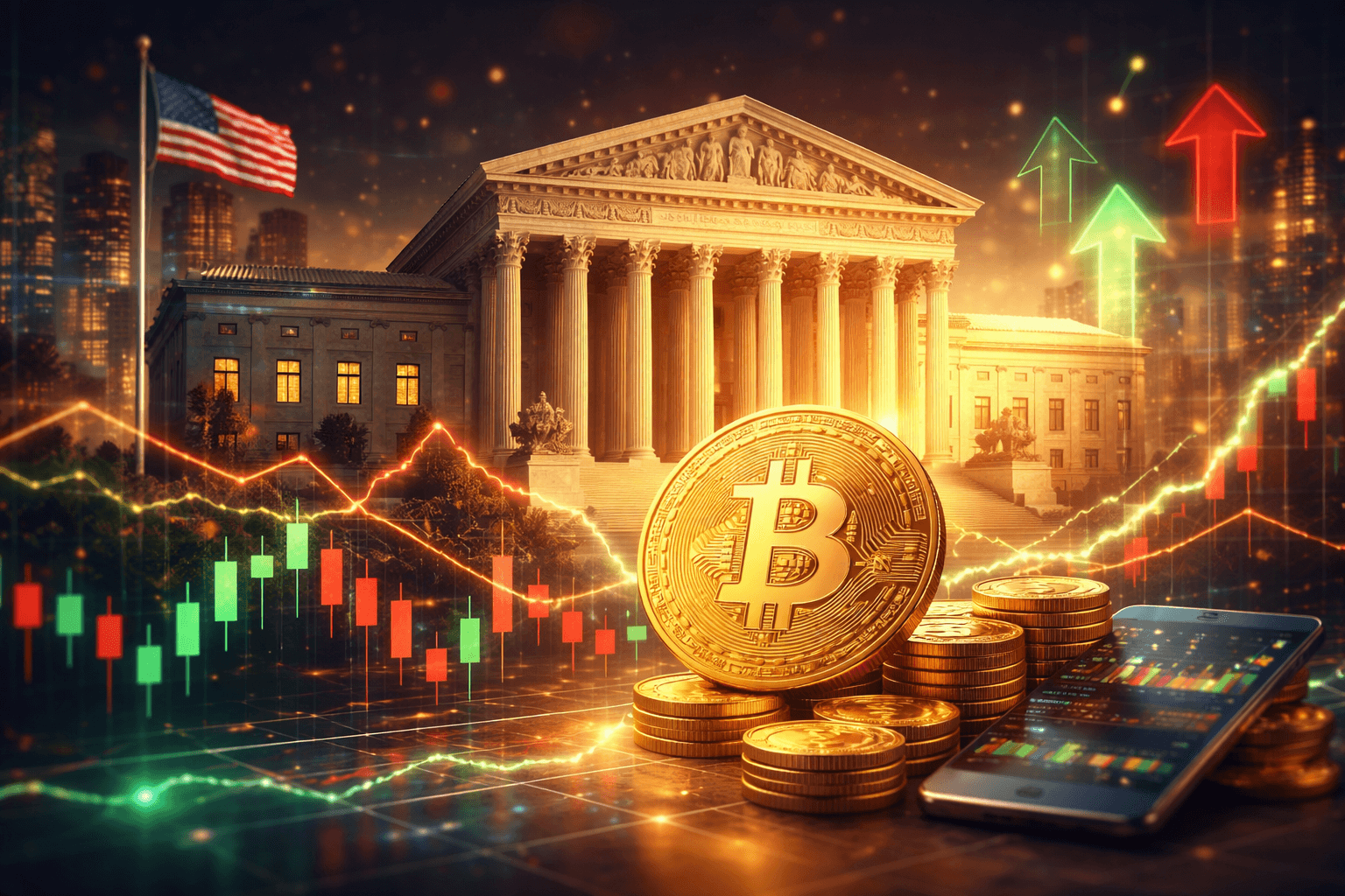 Thuế quan Trump đối mặt rủi ro pháp lý, biến động Bitcoin có thể bùng nổ