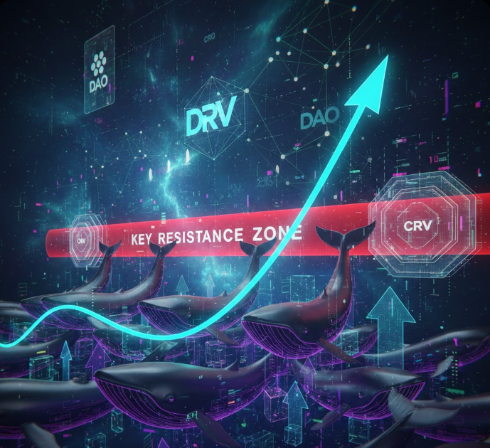 Curve DAO (CRV) đối mặt vùng kháng cự then chốt giữa làn sóng tích lũy của cá voi