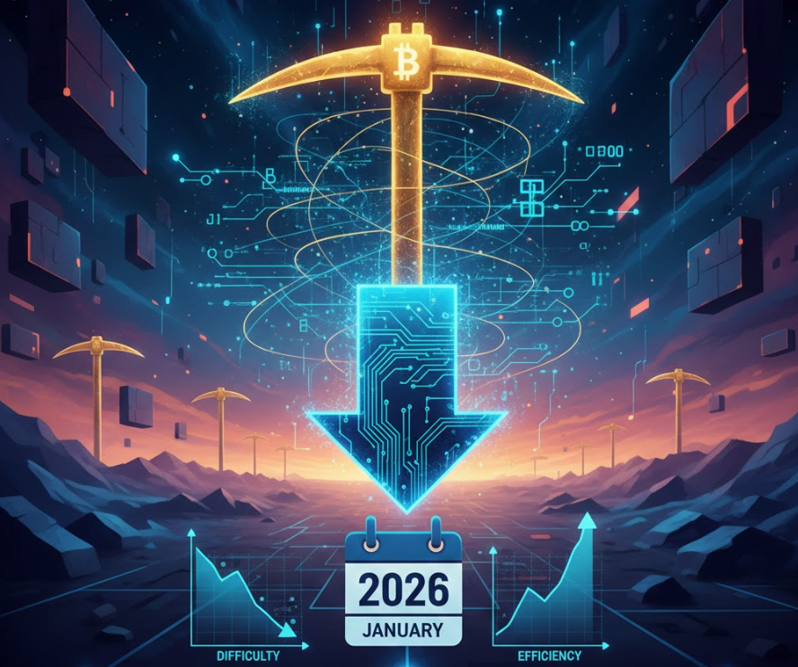 Độ khó khai thác Bitcoin giảm trong lần điều chỉnh đầu tiên của năm 2026