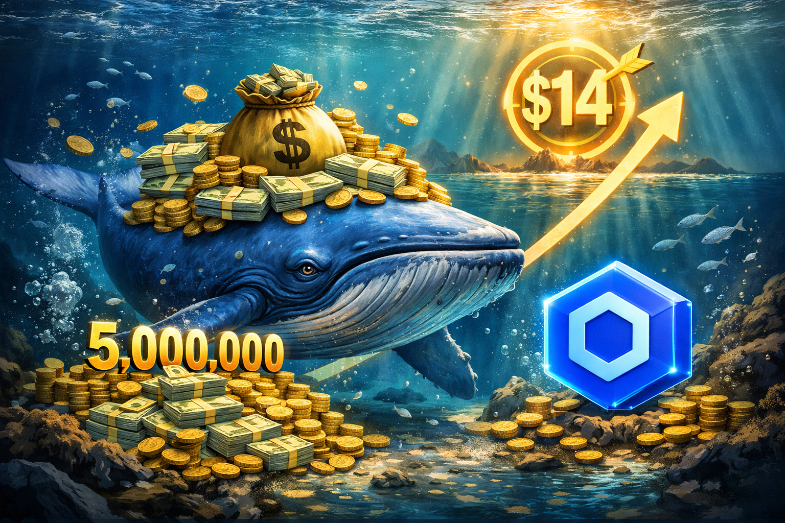 Cá voi tích lũy 5 triệu đô la có thể giúp LINK đạt mục tiêu 14 đô la?