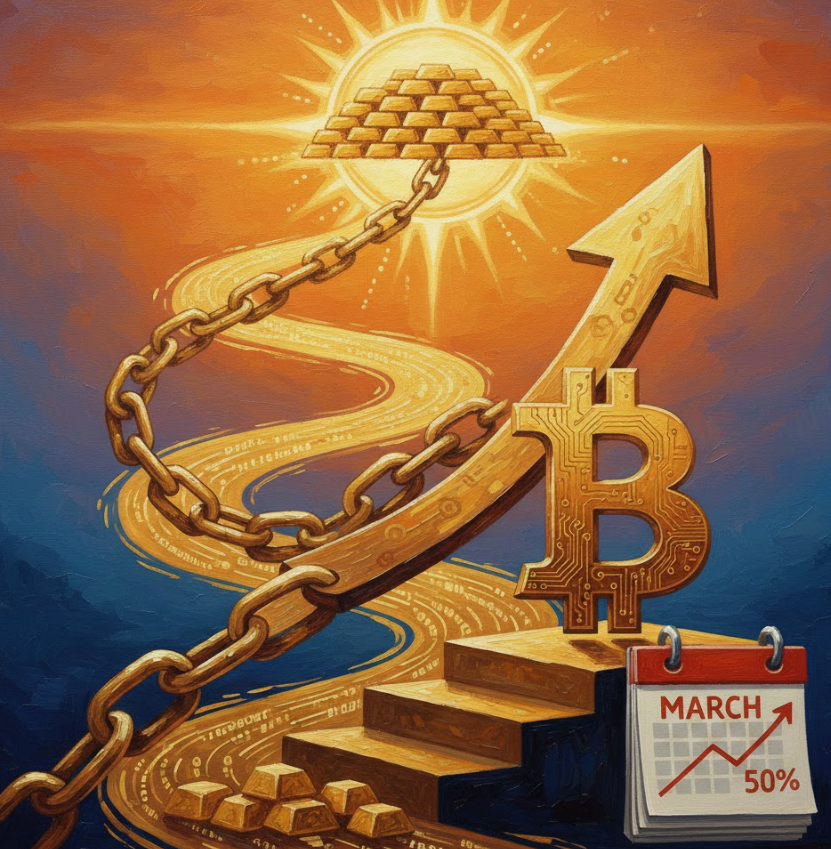 Mối tương quan với vàng cho thấy giá Bitcoin có thể tăng ít nhất 50% vào tháng 3