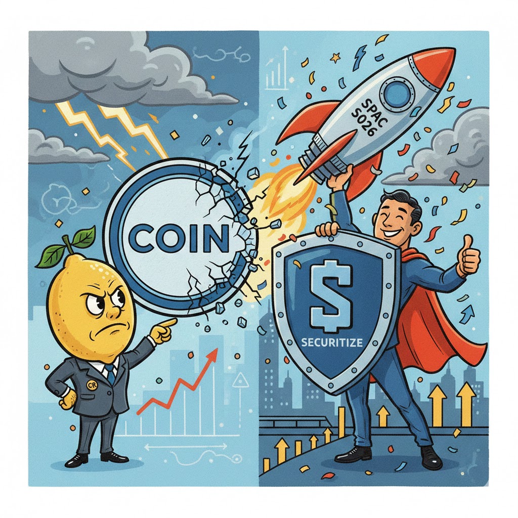 Citron Research chỉ trích Coinbase, ủng hộ Securitize trước thềm IPO SPAC năm 2026