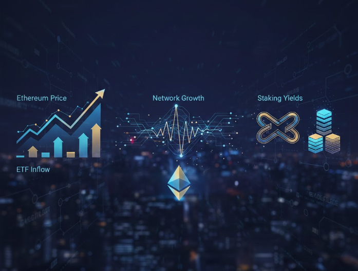 Dự báo giá Ethereum: ETF bứt tốc, dòng tiền staking và tăng trưởng mạng lưới tiếp sức cho đà tăng giá
