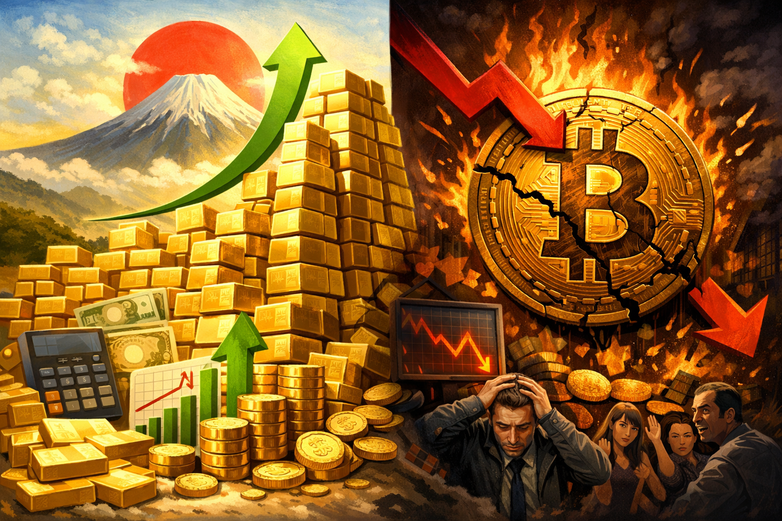 Dự trữ vàng của Nhật Bản tăng 60% trong năm 2025 là tốt hay xấu cho Bitcoin?