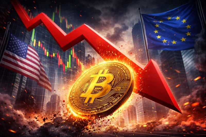 Bitcoin rơi xuống dưới mốc 92.000 USD khi thương chiến Mỹ – EU gia tăng