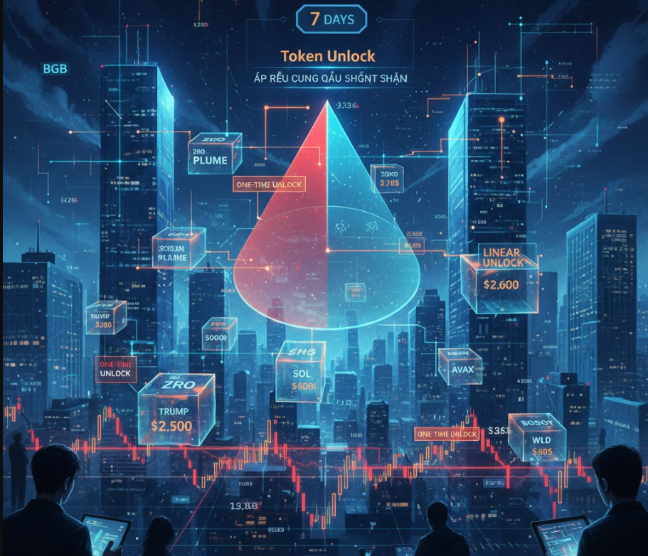 Làn sóng mở khóa token hơn 1 tỷ USD sắp đổ bộ thị trường trong 7 ngày tới