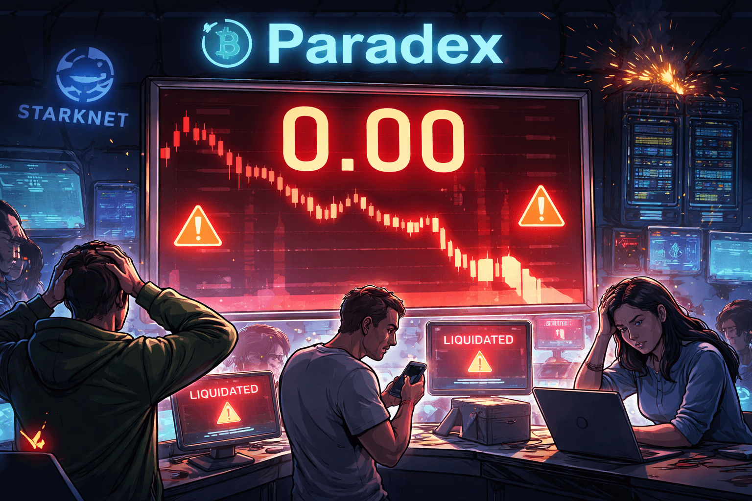 Giá Bitcoin rơi về 0 trên sàn Paradex của mạng Starknet