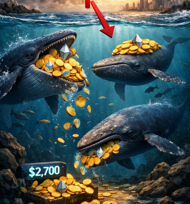 Cá voi tăng cường mua dip có giúp ETH tránh khỏi giảm xuống còn 2.700 đô la?