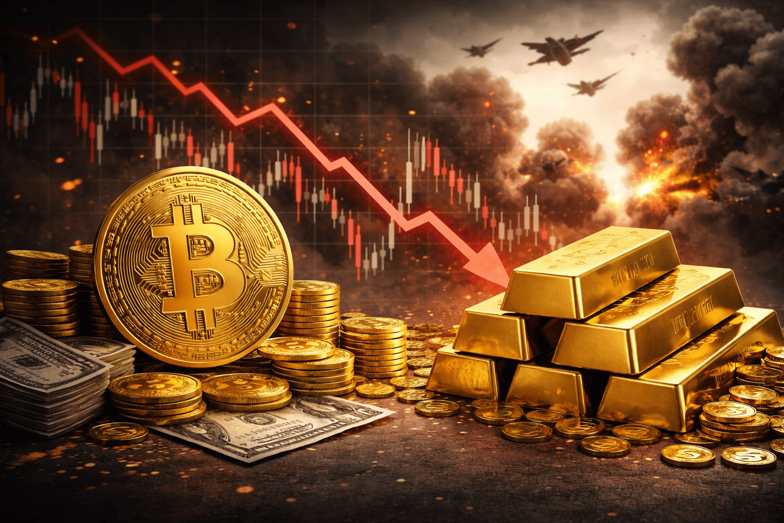 Vì sao Bitcoin đang thất bại trong vai trò “nơi trú ẩn an toàn” so với vàng?