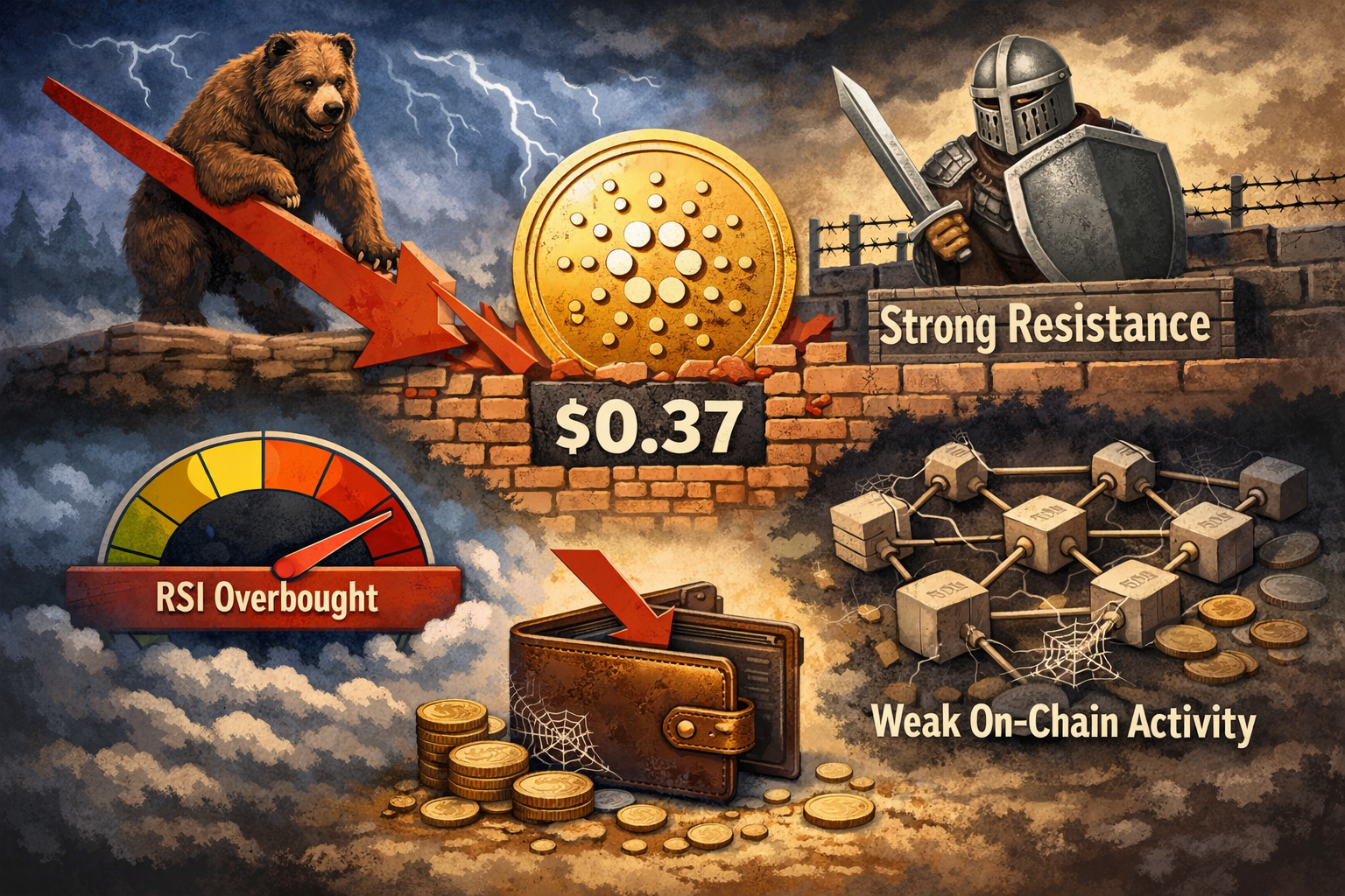 3 lý do tại sao mọi đợt tăng giá của Cardano có thể thất bại dưới mức 0,37 đô la