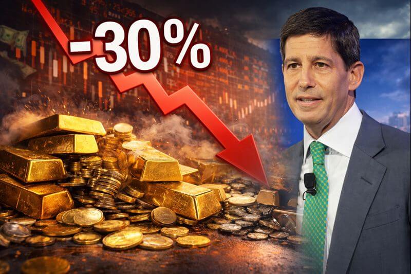 Vàng và bạc sụp đổ 30% sau khi Trump đề cử Kevin Warsh làm chủ tịch Fed
