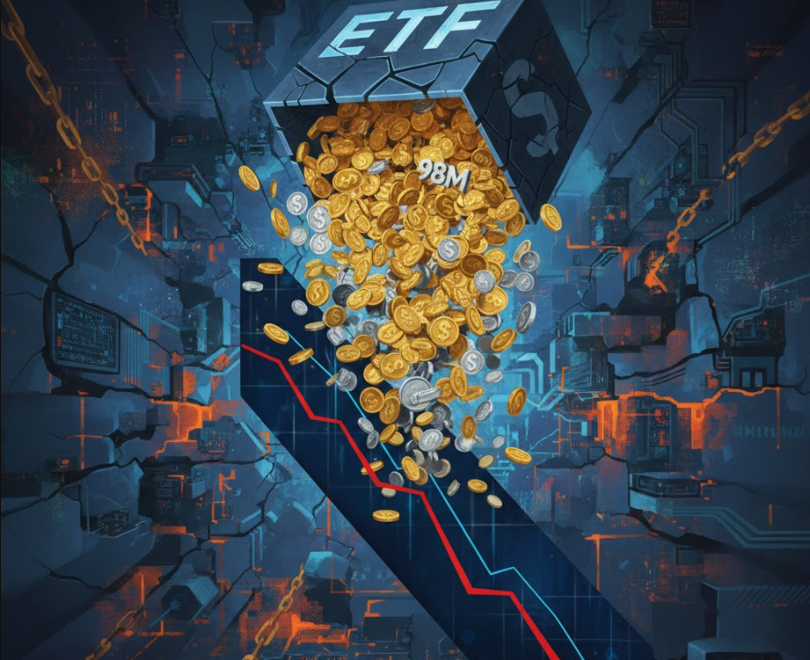 98 triệu đô la chảy ra khỏi quỹ ETF làm tăng nguy cơ XRP giảm xuống 1,26 đô la