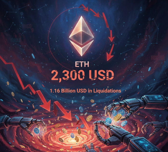 Ethereum giảm xuống dưới 2.300 USD – việc thanh lý 1,16 tỷ USD kích hoạt hoạt động mua vào của các nhà đầu tư lớn