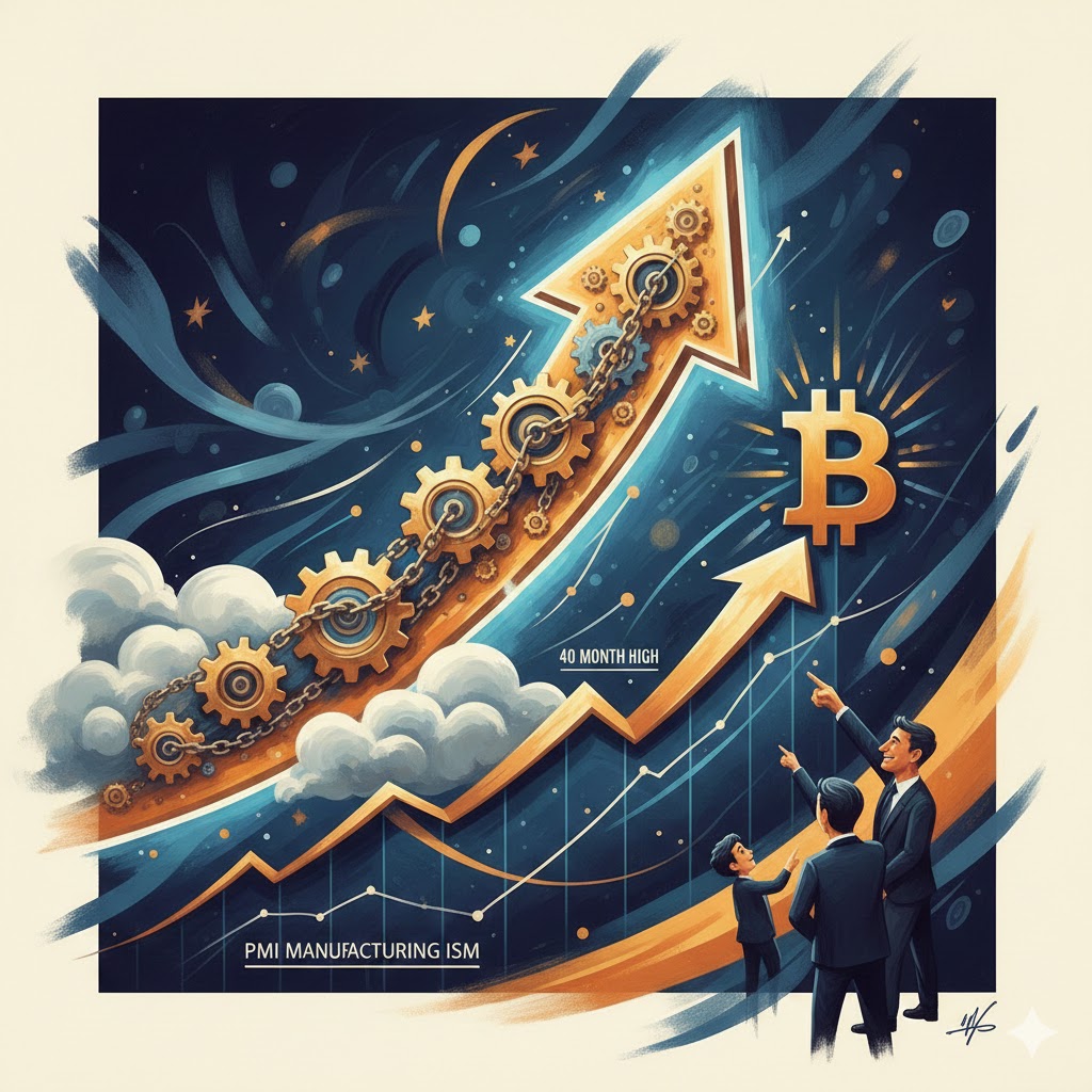 Chỉ số PMI sản xuất ISM đạt mức cao nhất trong 40 tháng: Các nhà phân tích cho rằng BTC có thể hưởng lợi