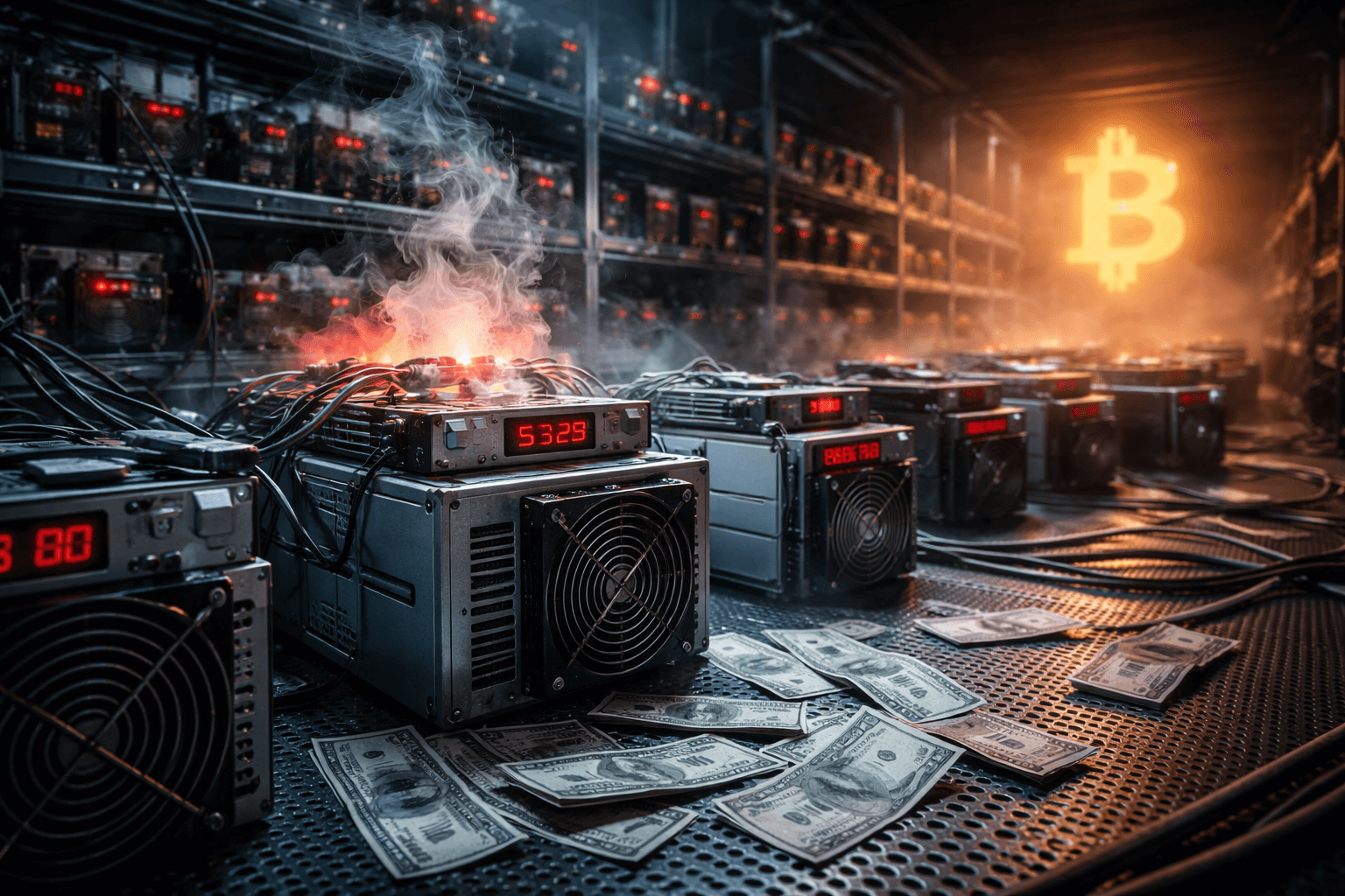 Giá Bitcoin lao dốc đẩy phần lớn máy đào vào thua lỗ