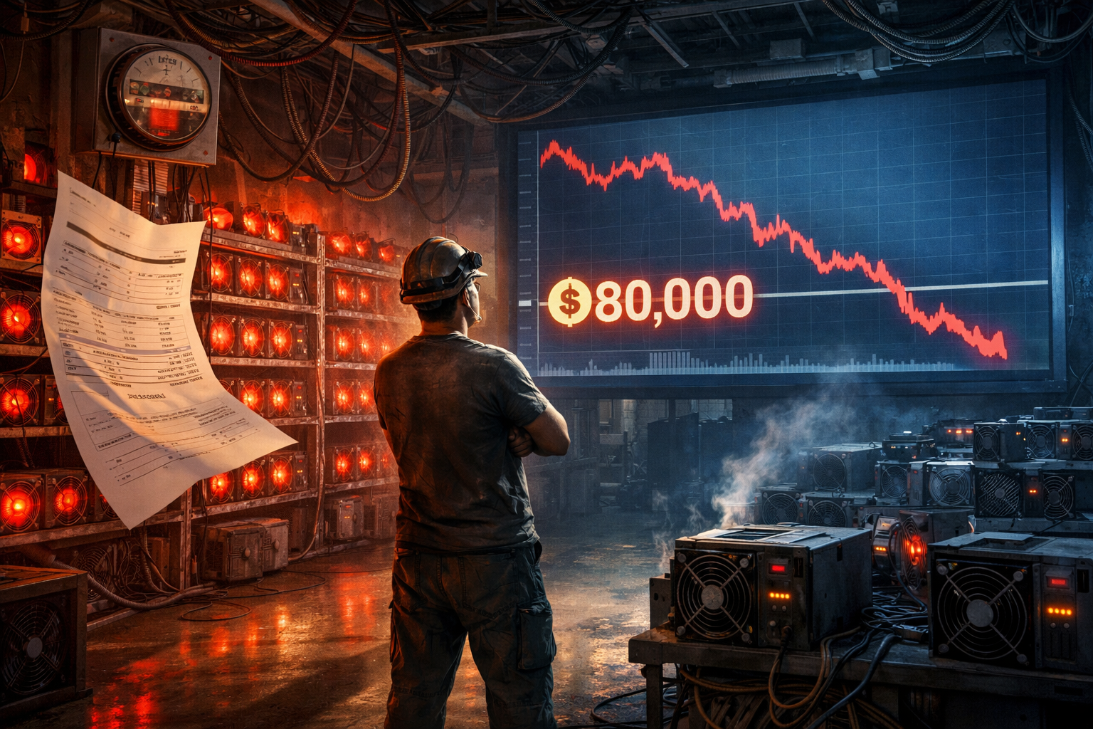 Vì sao các thợ đào cảm thấy khó khăn khi giá BTC giao dịch dưới 80.000 đô la?