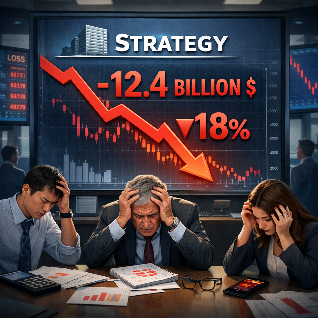 Strategy báo lỗ kỷ lục 12,4 tỷ USD trong quý 4/2025, cổ phiếu lao dốc 18%