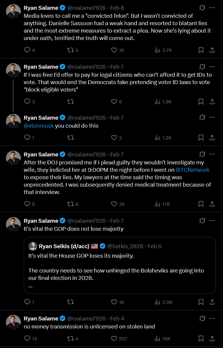 Ryan Salame của FTX dường như đang vận động để được Trump ân xá