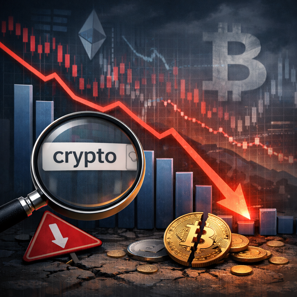 Lượng tìm kiếm cho từ khóa ‘crypto’ ở mức thấp nhất trong năm do thị trường sụt giảm mạnh