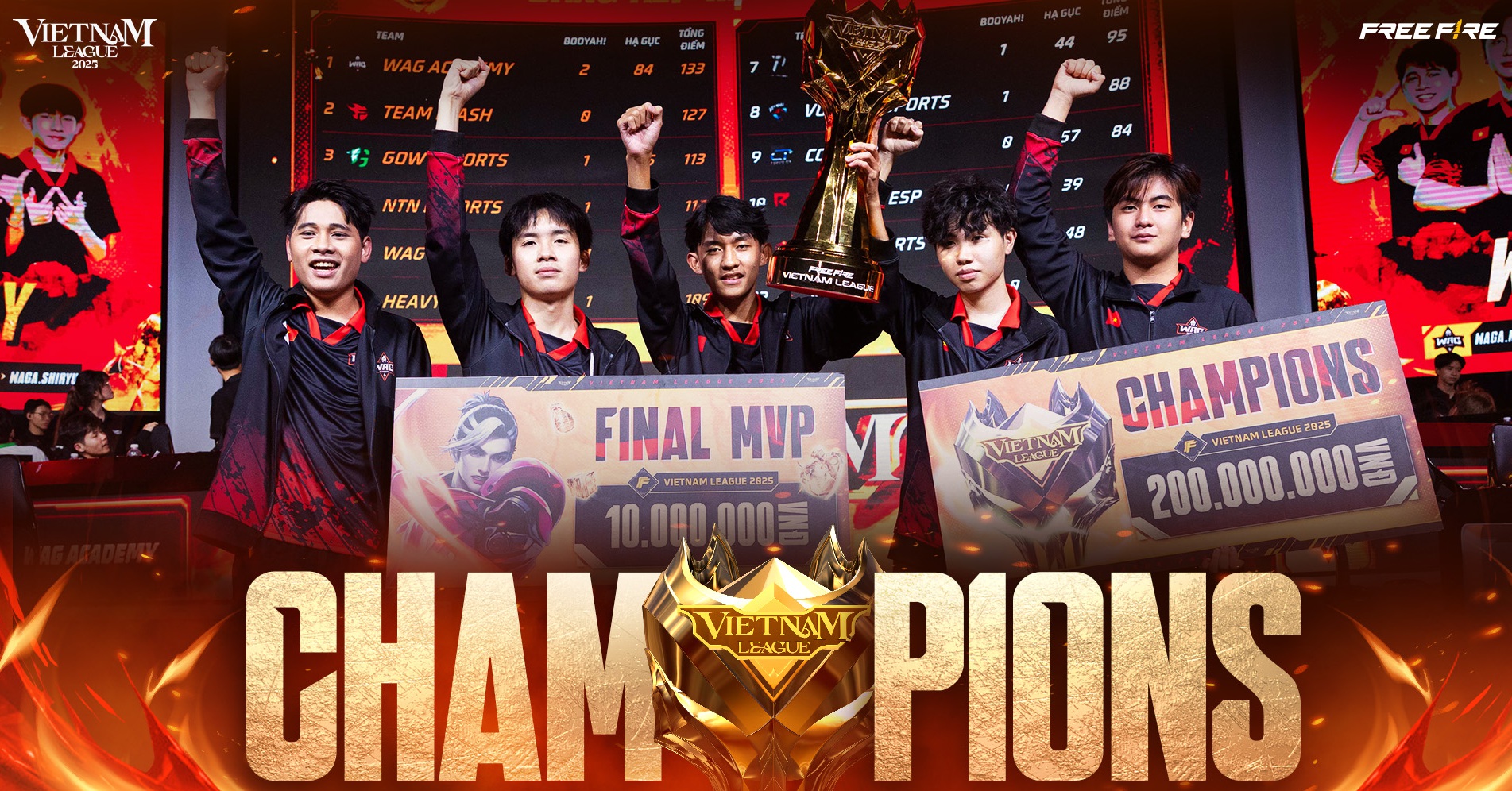WAG Academy chính thức trở thành tân vương Vietnam League 2025: “đòn đánh quyết định” thuộc về SHIRYU!
